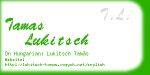 tamas lukitsch business card